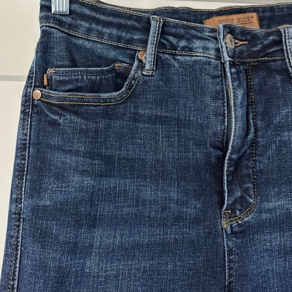Judy Blue High Rise Tummy Control Flare Jeans Dark Wash 88882 Sz 11/30 EUC - Picture 7 of 11